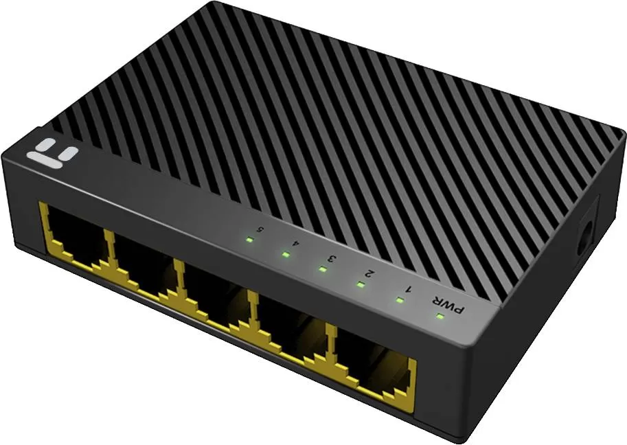 Switch NETIS modelo ST3105GC, 5 puertos Gigabit Switch de escritorio con Seguro de conector incorporado, No administrable - Imagen 2