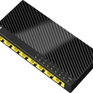 Switch NETIS modelo ST3108GC, 8 puertos Gigabit Switch de escritorio con Seguro de conector incorporado, No administrable