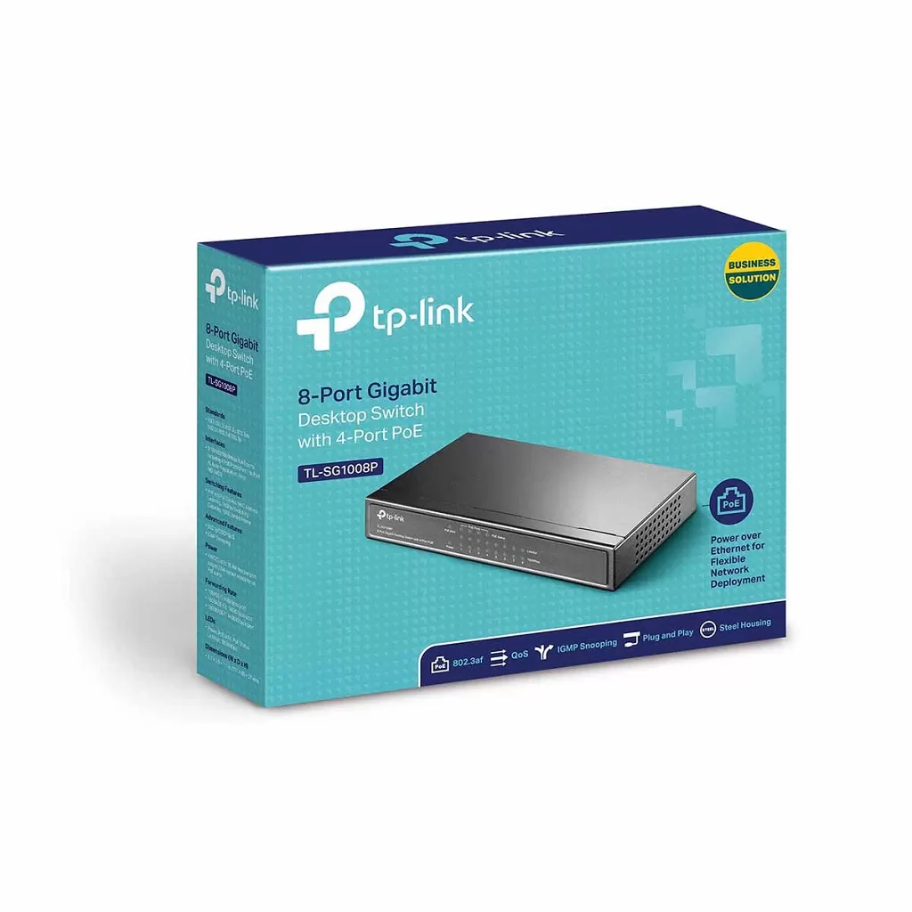 Switch PoE TP-LINK TL-SG1008P, Gris, 53 W - Imagen 4