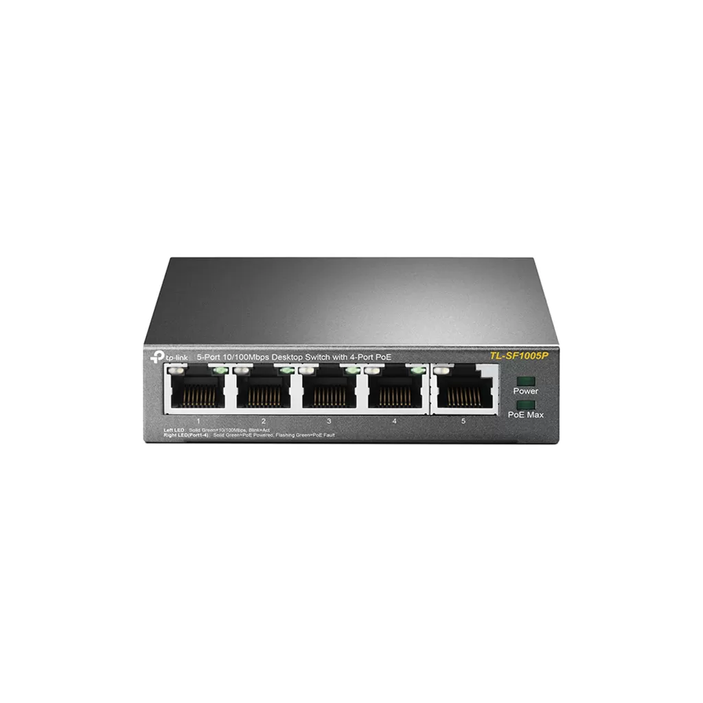 Switch de sobremesa con 5 puertos a 10/100 Mbps PoE
