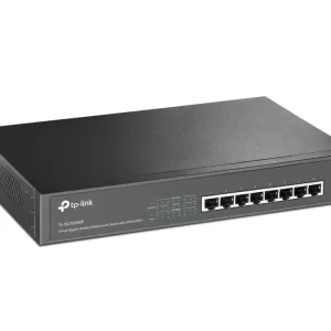 Switch Gigabit TP-Link No administrable POE (TL-SG1008MP) , Negro, 126W, 8 puertos