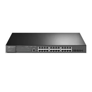 Switch JetStream Gigabit TP-Link Administrable L2 SG3428XMP de (24) puertos 10/100/1000 Mbps y (4) 10 GE SFP +L2+con POE