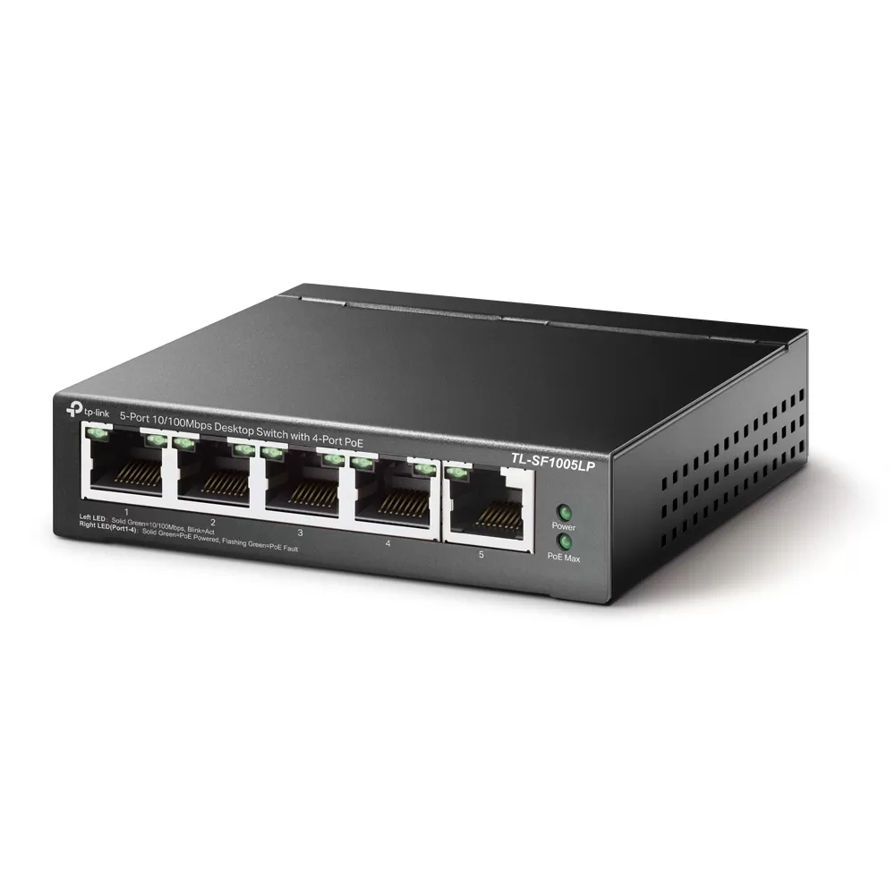 Switch no administrable de 5 puertos 10/100Mbps, con 4 puertos PoE - Imagen 3