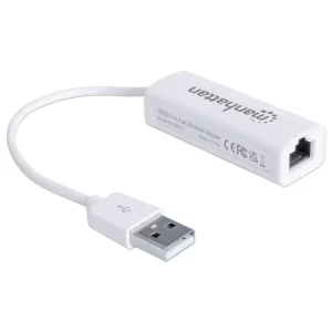 506731 Adaptador Fast Ethernet USB de Alta Velocidad 2.0, Añada una conexión de red a su PC sin necesidad de abrirla.