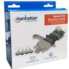 153584 Tarjeta Serial PCI Express de 4 puertos, Adaptador con cuatro puertos DB9; salida de energía de 5V. - Imagen 3