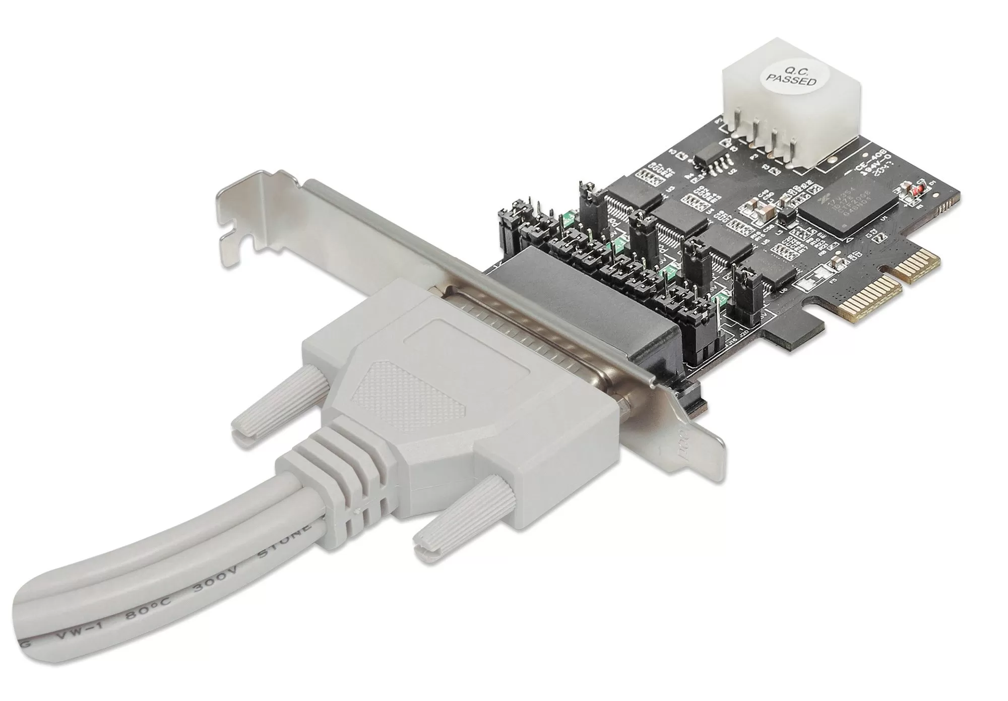 153584 Tarjeta Serial PCI Express de 4 puertos, Adaptador con cuatro puertos DB9; salida de energía de 5V. - Imagen 4