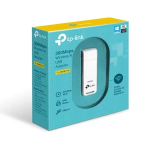 Adaptador USB TP-LINK TL-WN821N, Inalámbrico, 300 Mbit/s, Color blanco