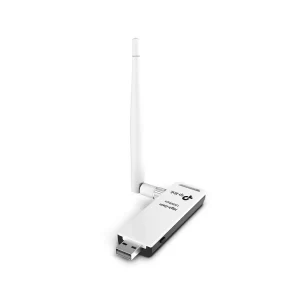 Adaptador USB TP-LINK TL-WN722N, Inalámbrico, 150 Mbit/s, Color blanco