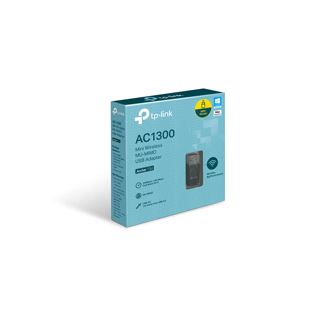 ADAPTADOR INALÁMBRICO USB 3.0 AC1300 TP-LINK ARCHER T3U DE TAMAÑO PEQUEÑO - Imagen 6