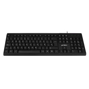 Teclado Estándar ACTECK Alámbrico USB WINDOWS-LINUX Diseño Clásico Negro INSPIRE TA210
