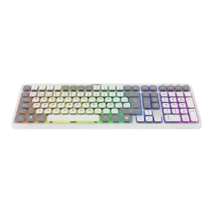 Teclado Inalámbrico RGB Techno PRO TI790 Acteck Elite Series Iluminación RGB, Teclado Multidispositivo Inalámbrico, Dongle 2.4Mhz, Bluetooth, Cable 1.8m