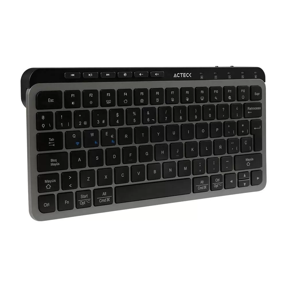 Teclado Inalámbrico 2.4hz Inspire Krea TI750 Acteck Elite Series Teclado Inalámbrico Dongle 2.4Mhz, Rango 10m, Bluetooth 5.1, USB A- USB C, 3 Dispositivos