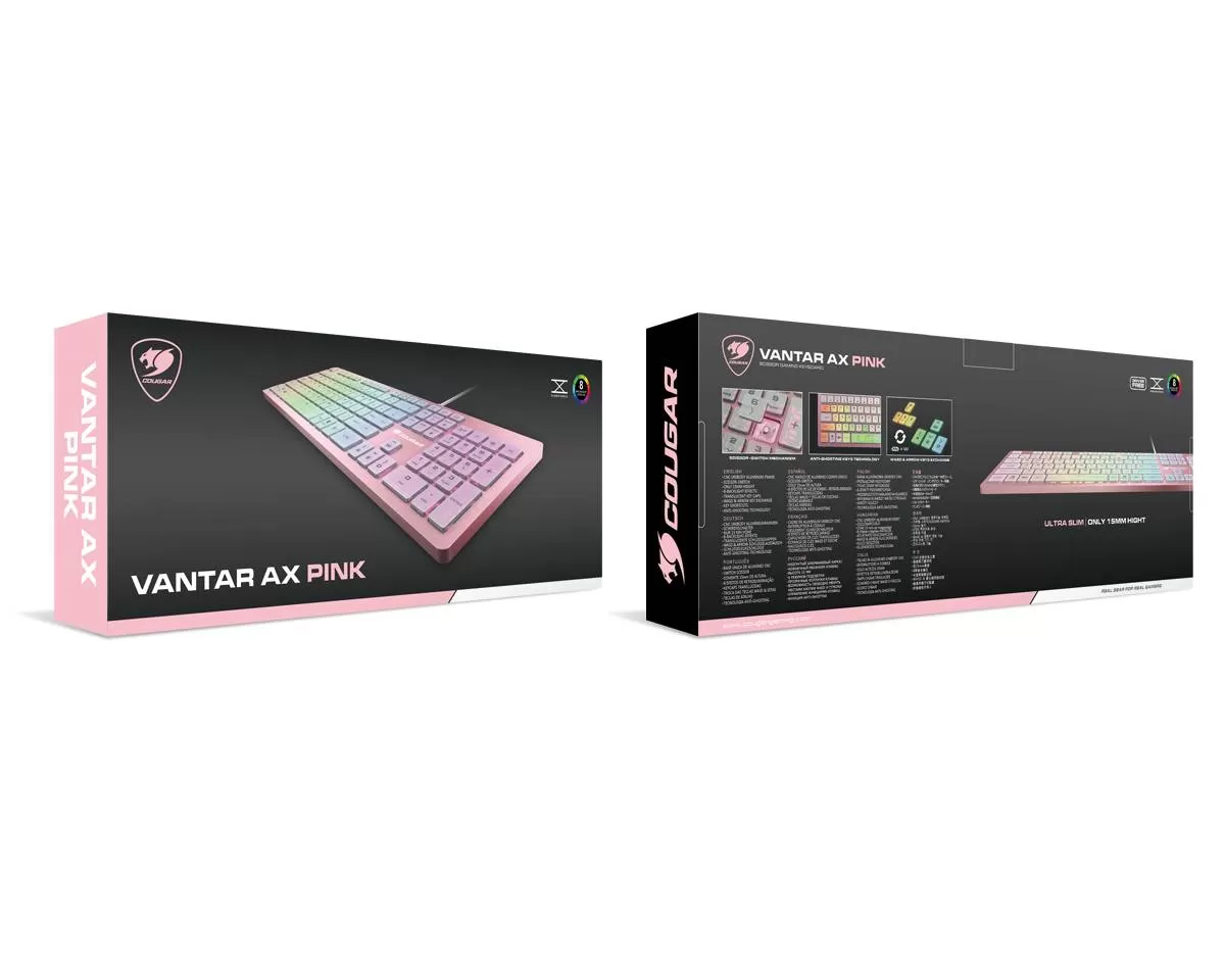 TECLADO COUGAR VANTAR ROSA 37VAPXNMX.0002 - Imagen 2