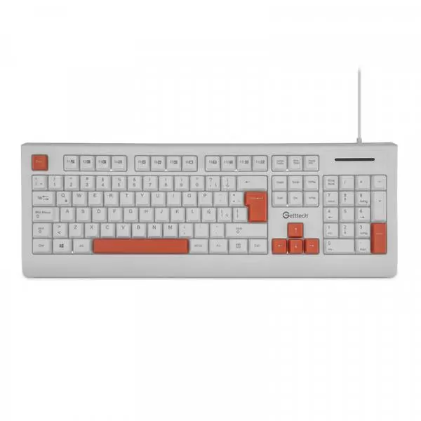 GETTTECH TECLADO BLANCO GGK-ESMWR-02-WH