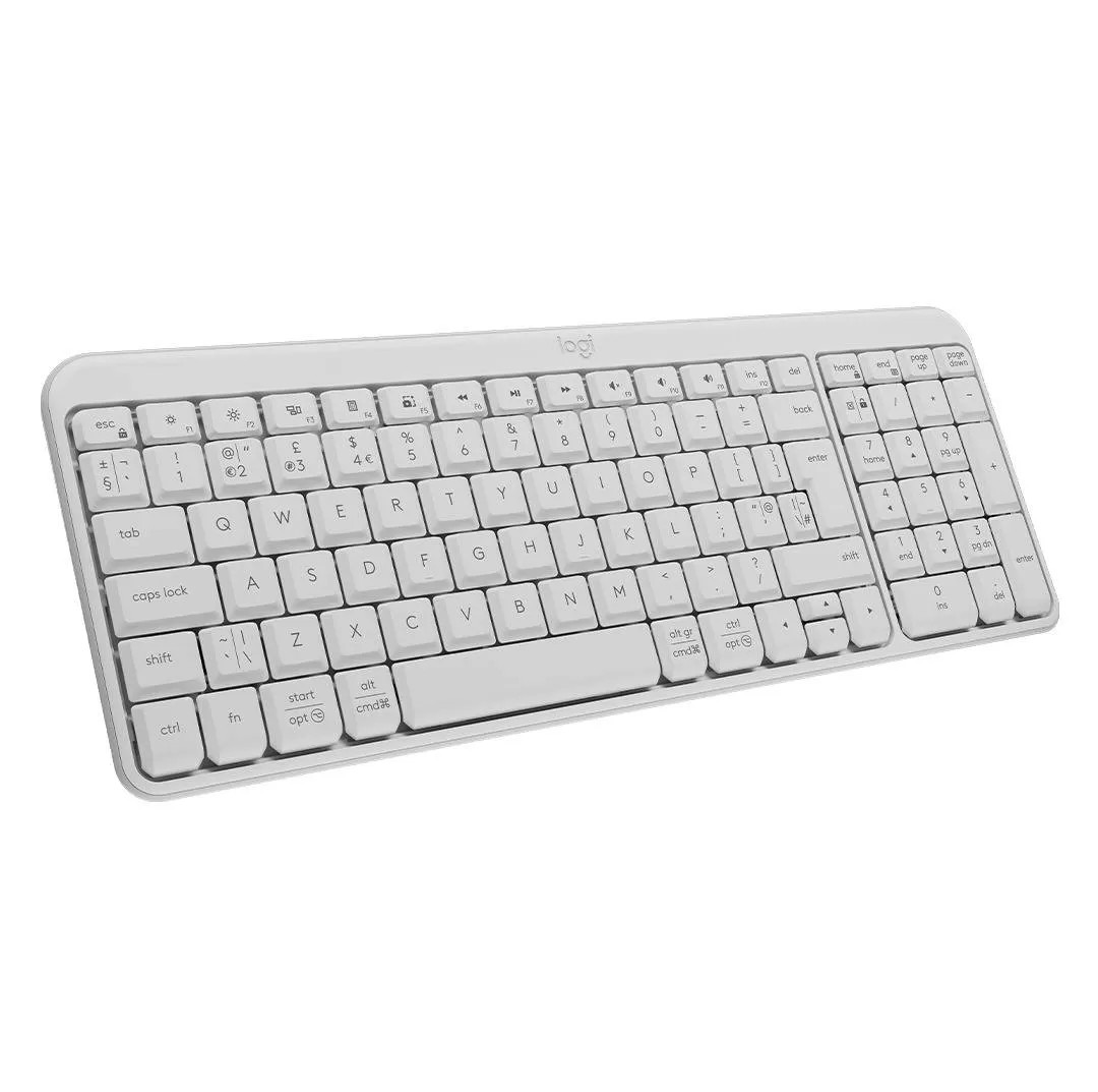 Teclado Logitech K250 920-013446. Color blanco.