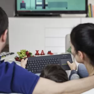 Wireless Touch Keyboard LOGITECH K400 PLUS, Negro, Inalámbrico