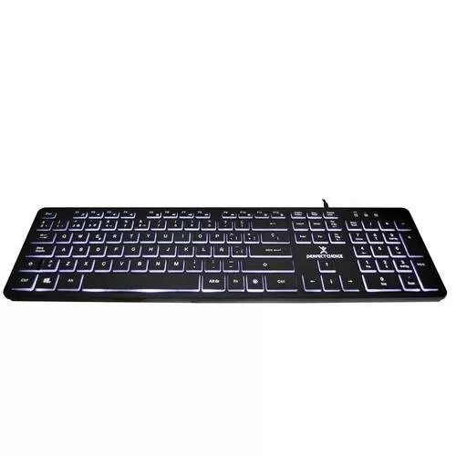 Teclado Alámbrico SLIM PC-201304 PERFECTCHOICE con iluminación blanca Backlight