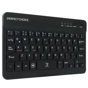 Mini Teclado Inalámbrico Bluetooth Universal Ultra delgado Color Negro | PERFECT CHOICE