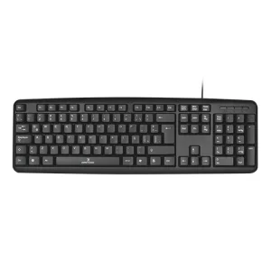 Teclado PERFECT CHOICE PC-201038, USB, QWERTY, Negro, Universal, Alámbrico