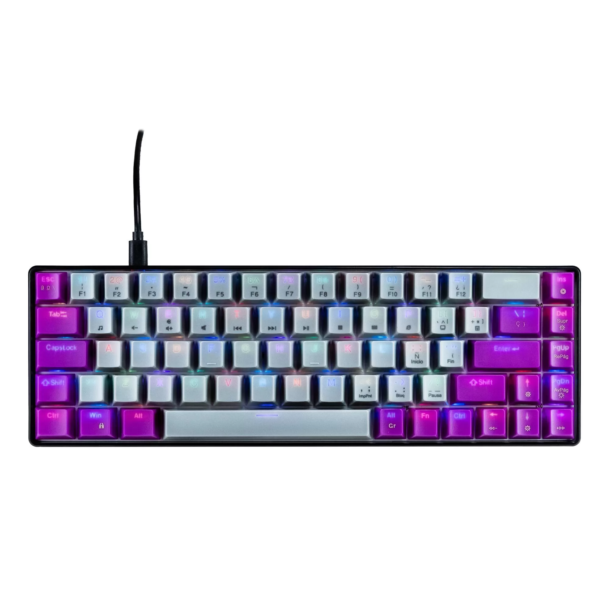 Teclado Mecánico Naceb 60% CON TECLAS INTERCAMBIABLES NA-0963G