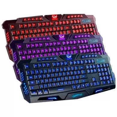 Teclado Iluminado, RGB, Ergonómico, Multimedia, Alámbrico USB, Negro (Inglés), 420028 BROBOTIX - Imagen 2