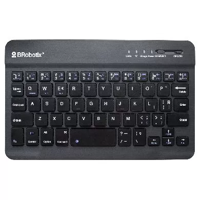 Teclado Inalámbrico, Bluetooth, MINI, Portable, Batería Recargabe, duración hasta 72h, P/Portátil, Tablet y Celular, Español, Negro, 6006436 BROBOTIX - Imagen 4