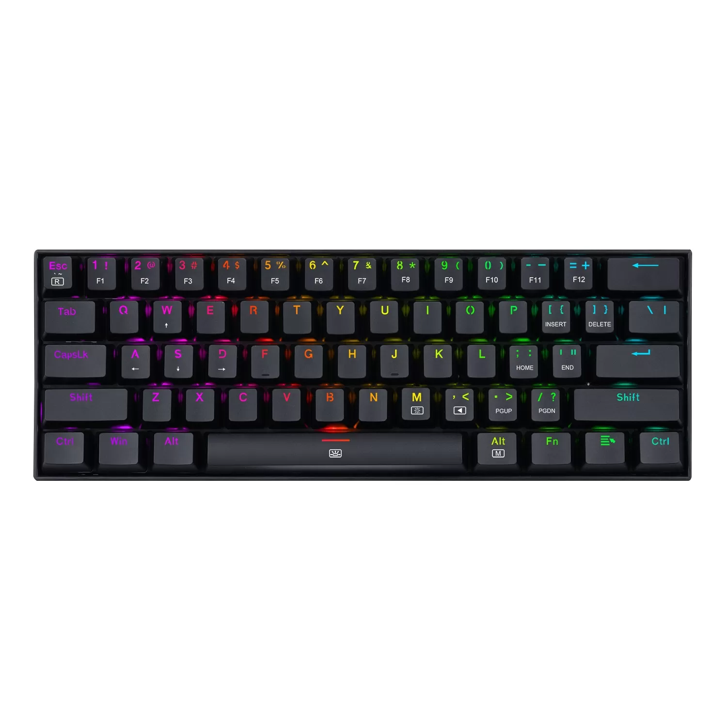 Teclado Mecánico Redragon Dragonborn, K630RGB RED, Inglés, Negro, RGB