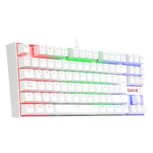Teclado Mecánico Redragon Kumara White RGB, Español, Blanco, RGB