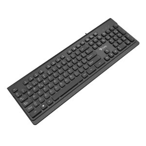 Teclado Alámbrico Stylos STPTEC6B Membrana 100% 104 Teclas Conexión USB A 1.5m Negro