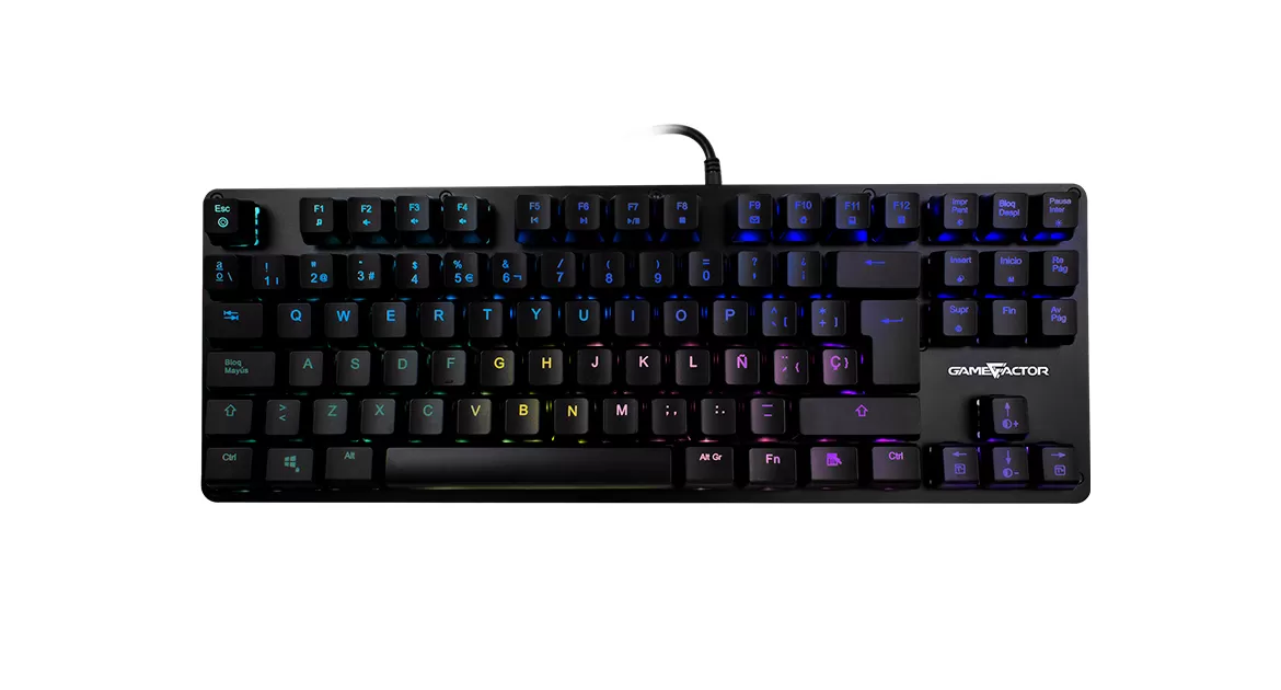 Teclado Mecánico GAME FACTOR KBG500-RD, Alámbrico, Español, Negro, RGB - Imagen 4