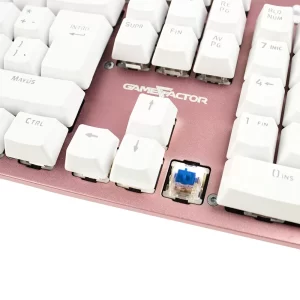 Teclado Mecánico GAME FACTOR KBG400-PK-BL, Switch Red, USB, Rosa y Azul
