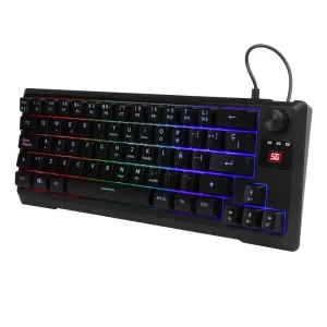 Teclado Gamer Vorago Start The Game KB-506 Tkl Factor 65%, Rgb, Rueda Multimedia, Alámbrico, Anti Ghosting, Usb Negro