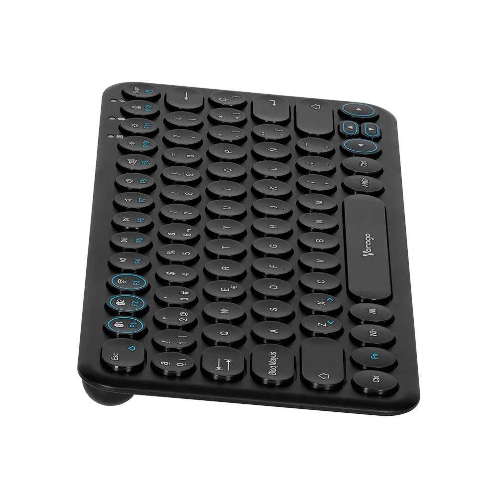 Teclado Inalambrcio Vorago MOD.KBW-400 Bluetooth de dos canales, conecta tres dispositivos diferentes al mismo tiempo,a batería recargable de 400 mAh - Imagen 3