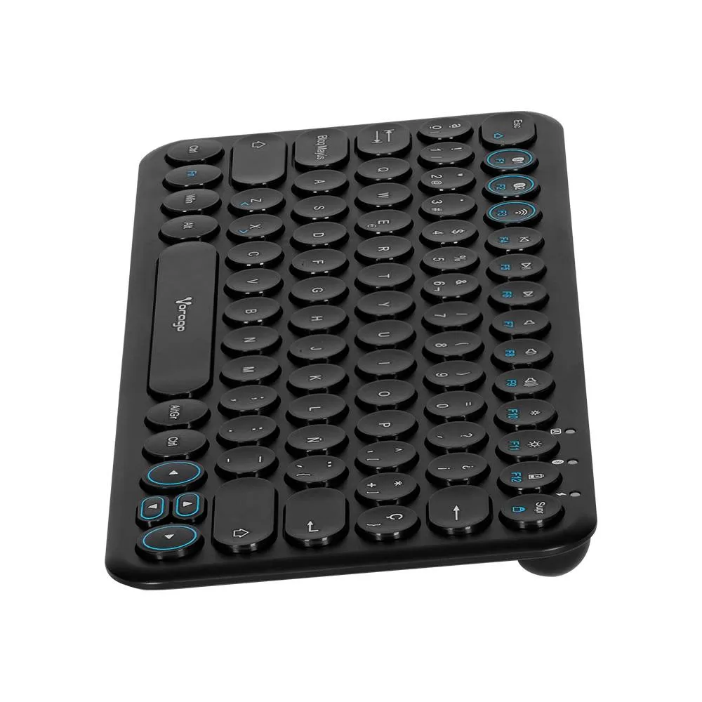 Teclado Inalambrcio Vorago MOD.KBW-400 Bluetooth de dos canales, conecta tres dispositivos diferentes al mismo tiempo,a batería recargable de 400 mAh - Imagen 4