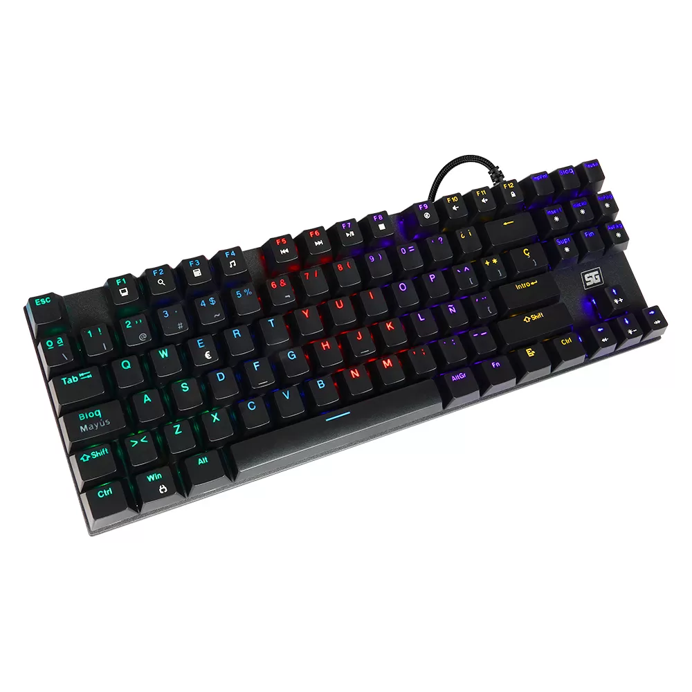 TECLADO VORAGO START THE GAME KB-600 MECANICO TKL RGB RAINBOW SOFTWARE NEGRO - Imagen 5