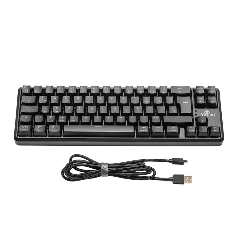 YEYIAN TKL TECLADO GAMER AKIL S 3500 SWITCH ROJO, 69 TECLAS, INTERRUPTOR CAMBIO, ANTI GHOSTING N-KEY R, LED RGB ARCOIRIS 18 EFECT, IP42 YTM-28209R - Imagen 2