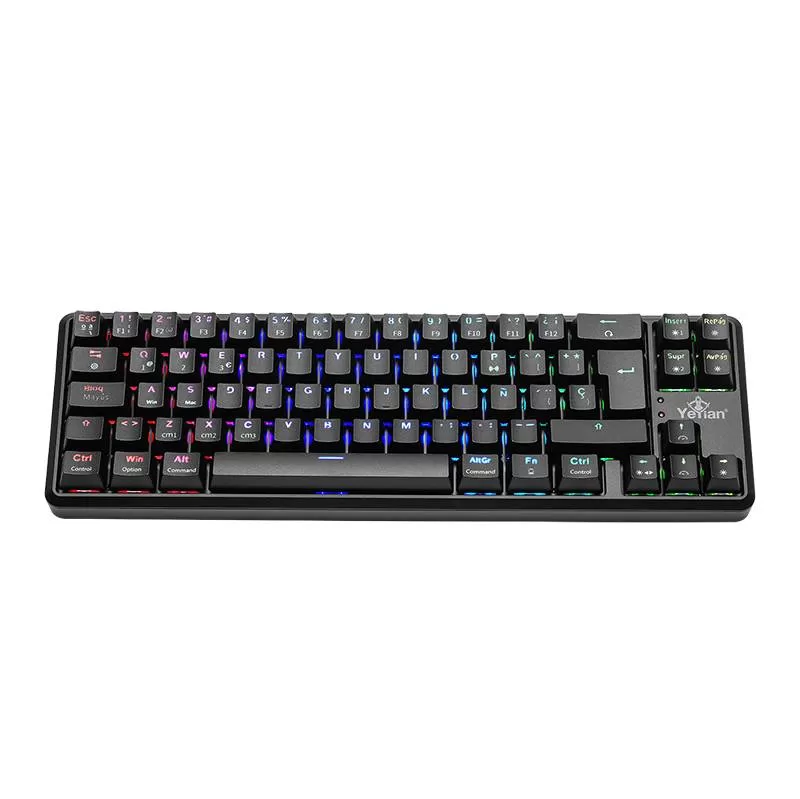 YEYIAN TKL TECLADO GAMER AKIL S 3500 SWITCH ROJO, 69 TECLAS, INTERRUPTOR CAMBIO, ANTI GHOSTING N-KEY R, LED RGB ARCOIRIS 18 EFECT, IP42 YTM-28209R - Imagen 4