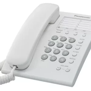 PANASONIC Telefono analogico, marcador rapido de 10 numeros para pared/escritorio, Blanco