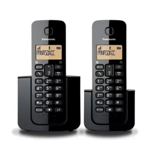 PANASONIC 2 Telefonos Inalambrico, Pantalla de 1.4, Alarma, Stand by, ECO, DECT, negro