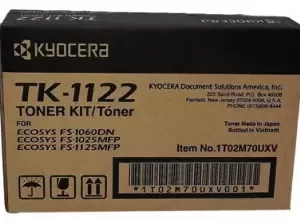 Tóner KYOCERA TK-1122, Negro, 3000 páginas, Negro, Kyocera