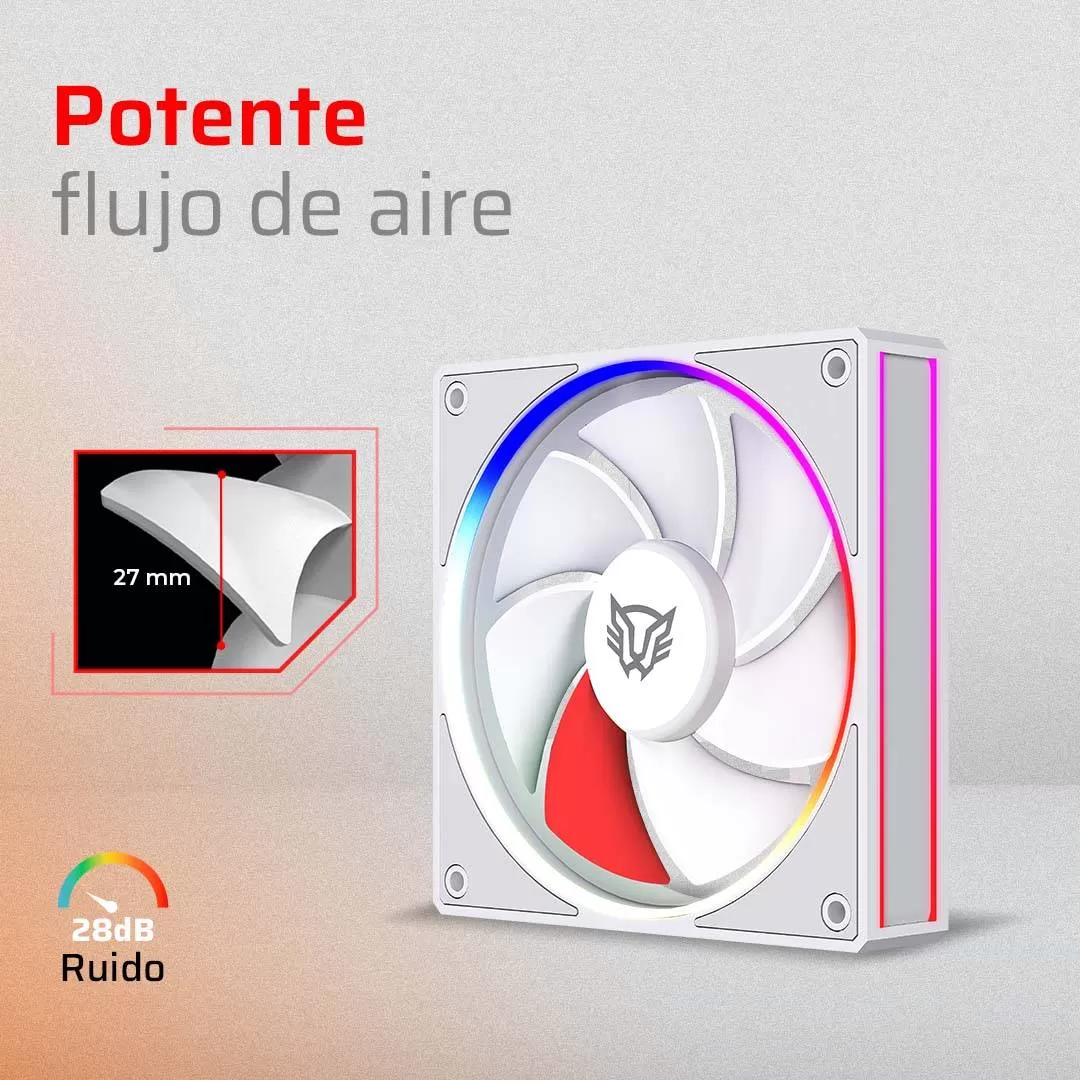 Kit 3 Ventiladores 120mm EOLOX BORA EXB85 Balam Rush Azender Series Velocidad: 600-1800 Rpm, Nivel de ruido 28DB - Imagen 2