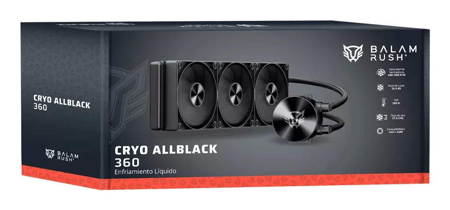 Enfriamiento Liquido BAMLAM RUSH CRYO ALLBLACK 360 Sistema de enfriamiento Liquido - Imagen 4