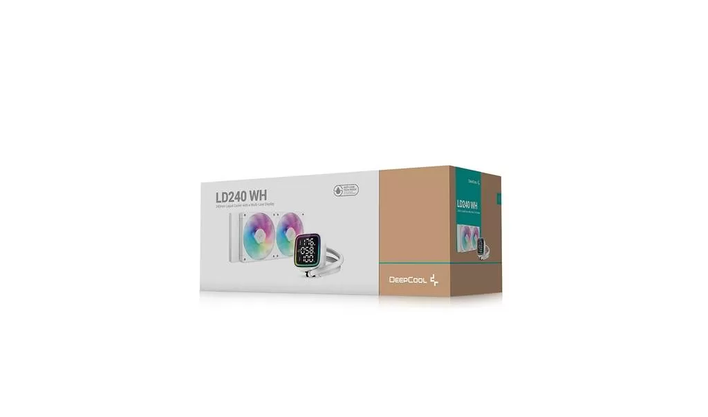 Enfriamiento Liquido Gaming DEEPCOOL LD240 WH (R-LD360-WHDMMN-G-1),ARGB, Blanco, 240mm, 2400RPM, Socket LGA 1851,1700/ AM5