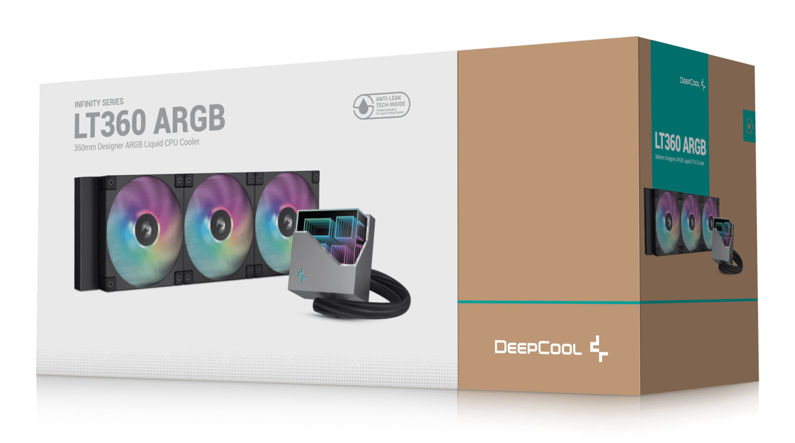 Enfriamiento Liquido Gaming DEEPCOOL LT360 (R-LT360-BKAMNC-G-1), ARGB, 360mm, 2400 RPM Socket LGA 1700,1200/AM4, AM5 - Imagen 4
