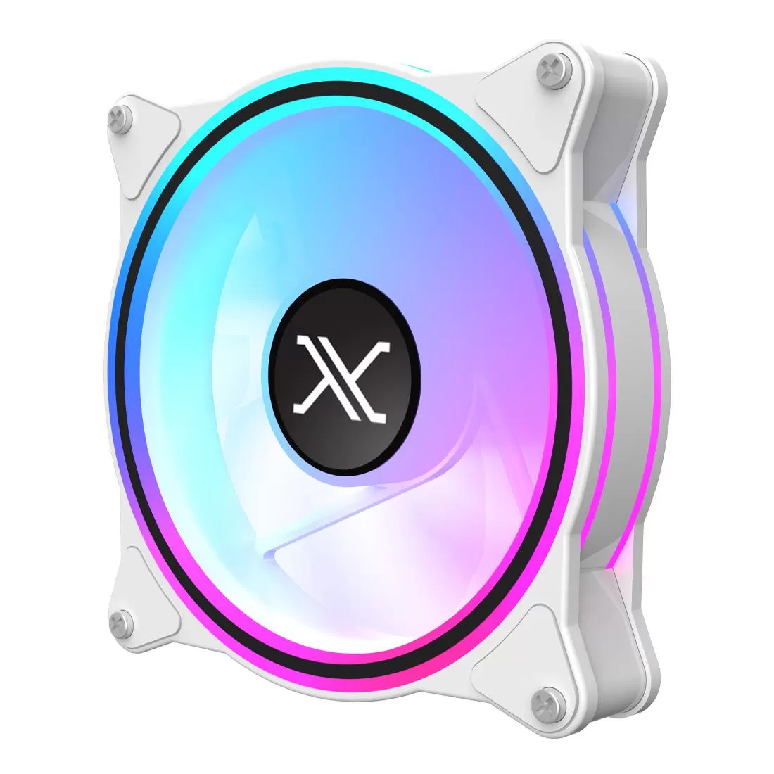 Enfriamiento Liquido Xzeal 360mm Redondo XZ414 para CPU 3 Fan x120mm Mangueras ARGB 3 pines + PWM 4 pines + Seguro para INTEL/AMD Blanco - Imagen 2