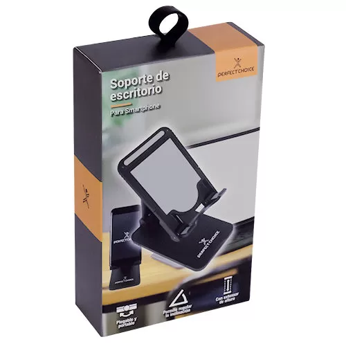 Soporte Plegable y Portátíl para Smartphone especial para Escritorio | PERFECT CHOICE - Imagen 4