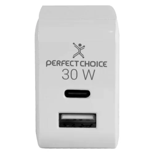 Adaptador de Corriente Universal Carga Rápida 30W 2 Puertos | PERFECT CHOICE