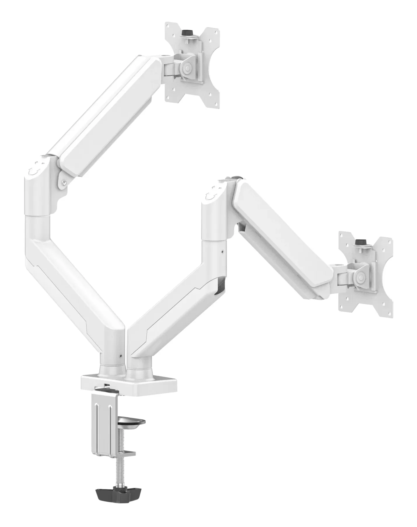 Brazo Articulador Para Dos Monitores Naceb (NAa-0215), Brazo Articulador Para Dos Monitores Na-0215 Blanco Dsa2102 - Imagen 2