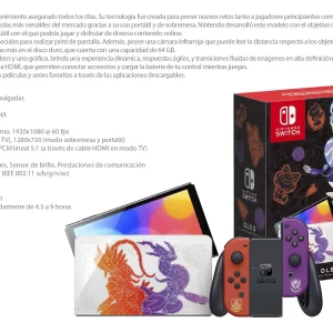 Consola Nintendo Switch Oled Versión Pokemon. 64GB.
