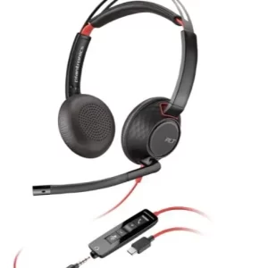 HP Poly Blackwire 5220, Alambricos, USB-C con adaptador USB-C/A, conector 3.5 mm, Binaural